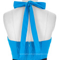 Grace Karin Sweetheart Backless Halter Nylon-Cotton Deep Sky Blue Retro Vintage Dress CL008950-6